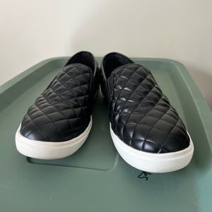 Barely Worn Time and Tru Black Slip on Sneakers- Size 11